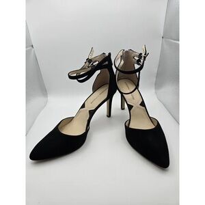 Adrienne Vittadini Elegant Black Ankle Strap Heels